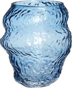 Váza Hübsch skleněná 18 cm nebově modrá