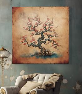 Obraz na plátně - Strom života stará Čína FeelHappy.cz Velikost obrazu: 40 x 40 cm
