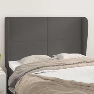 Čelo postele typu ušák tmavě šedé 147x23x118/128 cm umělá kůže 3117770