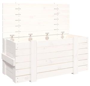 Úložný box bílý 91 x 40,5 x 42 cm masivní borové dřevo