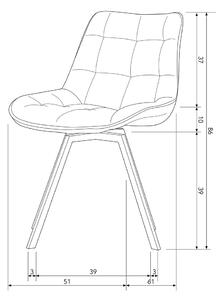 Antracitová otočná jídelní židle Sutton – WOOOD