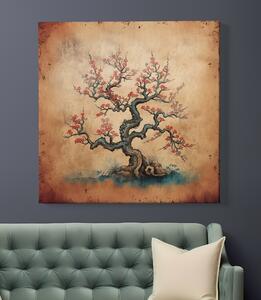 Obraz na plátně - Strom života stará Čína FeelHappy.cz Velikost obrazu: 40 x 40 cm