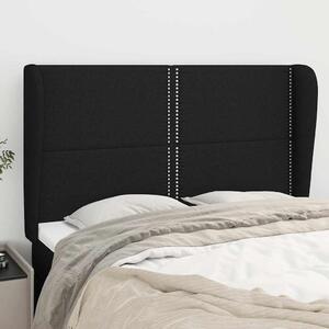 Čelo postele typu ušák černé 147x23x118/128 cm textil 3117816