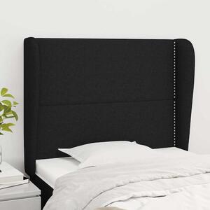 Čelo postele typu ušák černé 93x23x118/128 cm textil 3117800