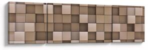 Obraz - Béžové krychle (170x50 cm)