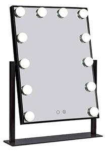 MMIRO, Hollywoodské make-up zrcadlo s osvětlením L503B 48 x40 cm | černá