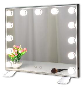 MMIRO, Hollywoodské zrcadlo make-up bez rámu L613, 50 x 42 cm | stříbrná L613