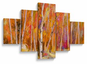 Obraz - Podzimní les (125x70 cm)