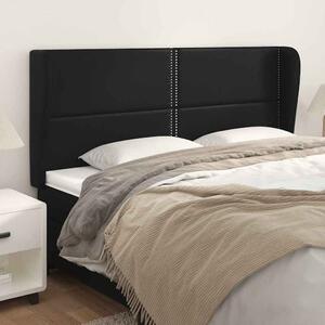 Čelo postele typu ušák černé 203x23x118/128 cm umělá kůže 3117924