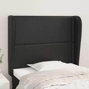 Čelo postele typu ušák černé 103x23x118/128 cm umělá kůže 3117900
