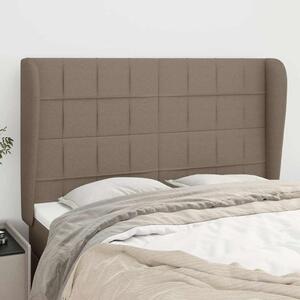 Čelo postele typu ušák taupe 147x23x118/128 cm textil 3117958