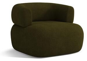 Zelené křeslo z textilie bouclé Jenny – Micadoni Home