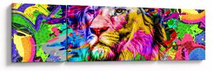 Obraz - 3D obraz lva (170x50 cm)
