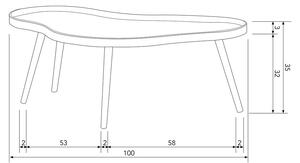 Odkládací stolek 58x100 cm Mae – WOOOD