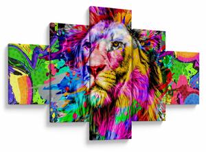 Obraz - 3D obraz lva (125x70 cm)