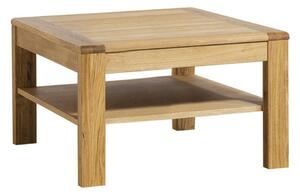 Dubový konferenční stolek s poličkou čtvercový ATLANTA typ 66 dub přírodní