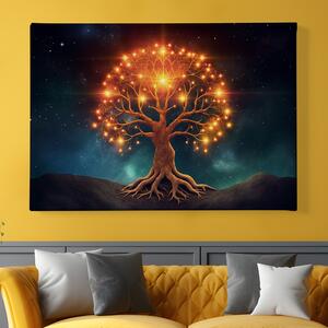 Obraz na plátně - Strom života Roots and Stars FeelHappy.cz Velikost obrazu: 210 x 140 cm