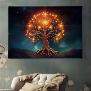 Obraz na plátně - Strom života Roots and Stars FeelHappy.cz Velikost obrazu: 210 x 140 cm