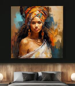 Obraz na plátně - Marocká žena Ngozi FeelHappy.cz Velikost obrazu: 120 x 120 cm
