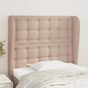 Čelo postele typu ušák cappuccino 103x23x118/128 cm umělá kůže 3118045