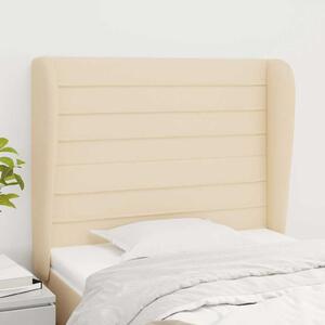 Čelo postele typu ušák krémové 93x23x118/128 cm textil 3118083