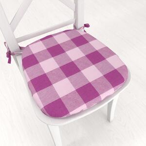 Biante Oblý bavlněný podsedák Olivia OL-021 Fialová kostka velká - 39x37x3 cm