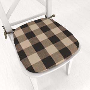 Biante Oblý bavlněný podsedák Olivia OL-017 Hnědo-béžová kostka velká - 39x37x3 cm