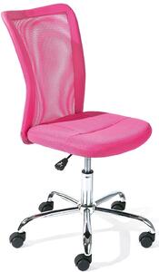 Dětská otočná židle na kolečkách Clyde - růžová