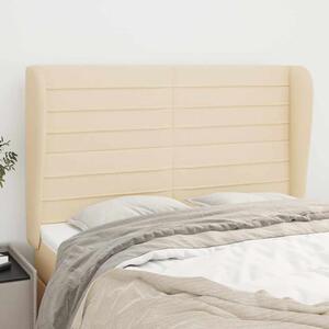 Čelo postele typu ušák krémové 147x23x118/128 cm textil 3118099