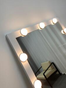 MMIRO, Stojací hollywoodské make-up zrcadlo s osvětlením SM04 160 x 60 cm | bílá SM04