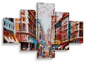 Obraz - Hong Kong, olejomalba (125x70 cm)