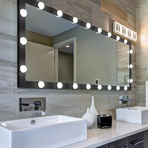 MMIRO, F2-B, Stojací hollywoodské make-up zrcadlo s osvětlením 160 x 60 cm | černá F2-B