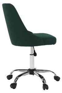 Kancelářská židle EDIZ látka smaragdová, kov chrom