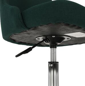 Kancelářská židle EDIZ látka smaragdová, kov chrom