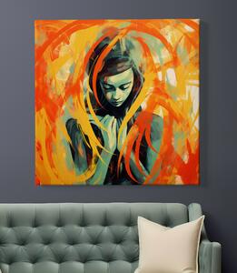 Obraz na plátně - Meditace, abstrakce, žena, šepot moudrosti FeelHappy.cz Velikost obrazu: 40 x 40 cm