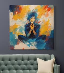 Obraz na plátně - Meditace, abstrakce, žena, víra v zítřek FeelHappy.cz Velikost obrazu: 40 x 40 cm