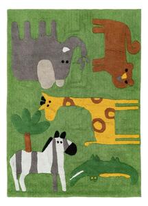 Zelený pratelný bavlněný dětský koberec 120x160 cm Animals – Ixia