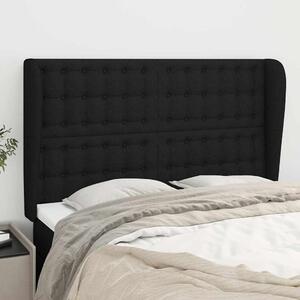 Čelo postele typu ušák černé 147x23x118/128 cm textil 3118390