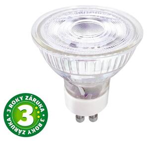 Prémiová LED žárovka GU10 5W 445lm, skleněná, studená, ekv. 38W, 3 roky záruka