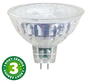 Prémiová LED žárovka MR16 5,5W 445lm 12V, skleněná, teplá, ekv. 38W, 3 roky záruka