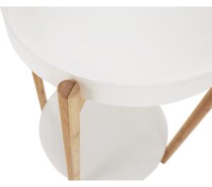 Príručný stolík Birdie Blye (bílá + přírodní bambus). 1028821