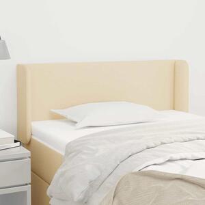 Čelo postele typu ušák krémové 83 x 16 x 78/88 cm textil 3118467
