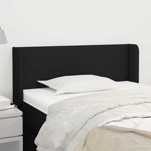 Čelo postele typu ušák černé 83 x 16 x 78/88 cm textil 3118464
