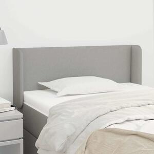 Čelo postele typu ušák světle šedé 83x16x78/88 cm textil 3118462