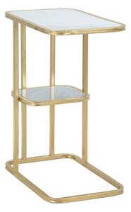 Zlatý odkládací stolek Mauro Ferretti Legia Tall, 46x30x60 cm