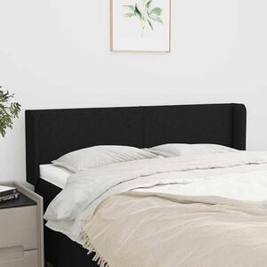 Čelo postele typu ušák černé 147x16x78/88 cm textil 3118488