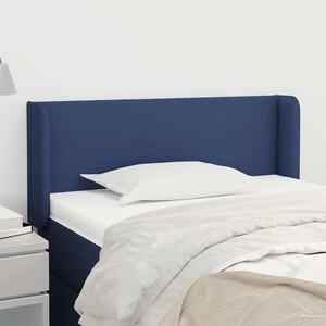 Čelo postele typu ušák modré 83 x 16 x 78/88 cm textil 3118468