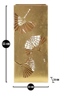 Zlatý kovový stojan na deštníky Mauro Ferretti Egia, 24x24x55 cm