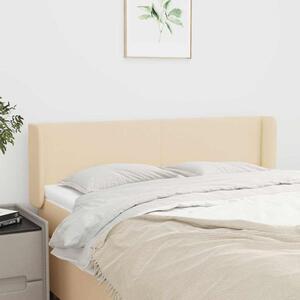 Čelo postele typu ušák krémové 147 x 16 x 78/88 cm textil 3118491