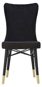 Set 2ks černých jídelních židlí Mauro Ferreti Mikla, 40x65x99 cm